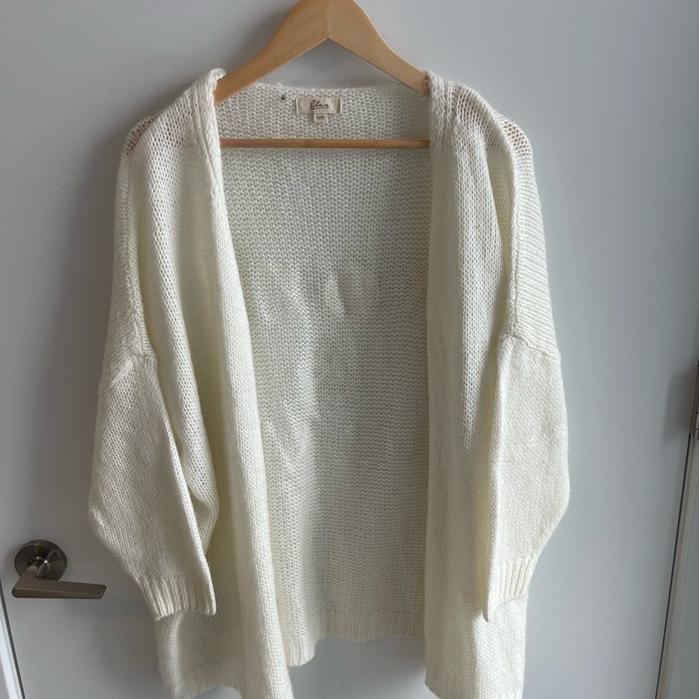 Elan Rock & Love Cream Cardigan Sweater